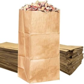 Brown 33-gallon paper yard-waste bag